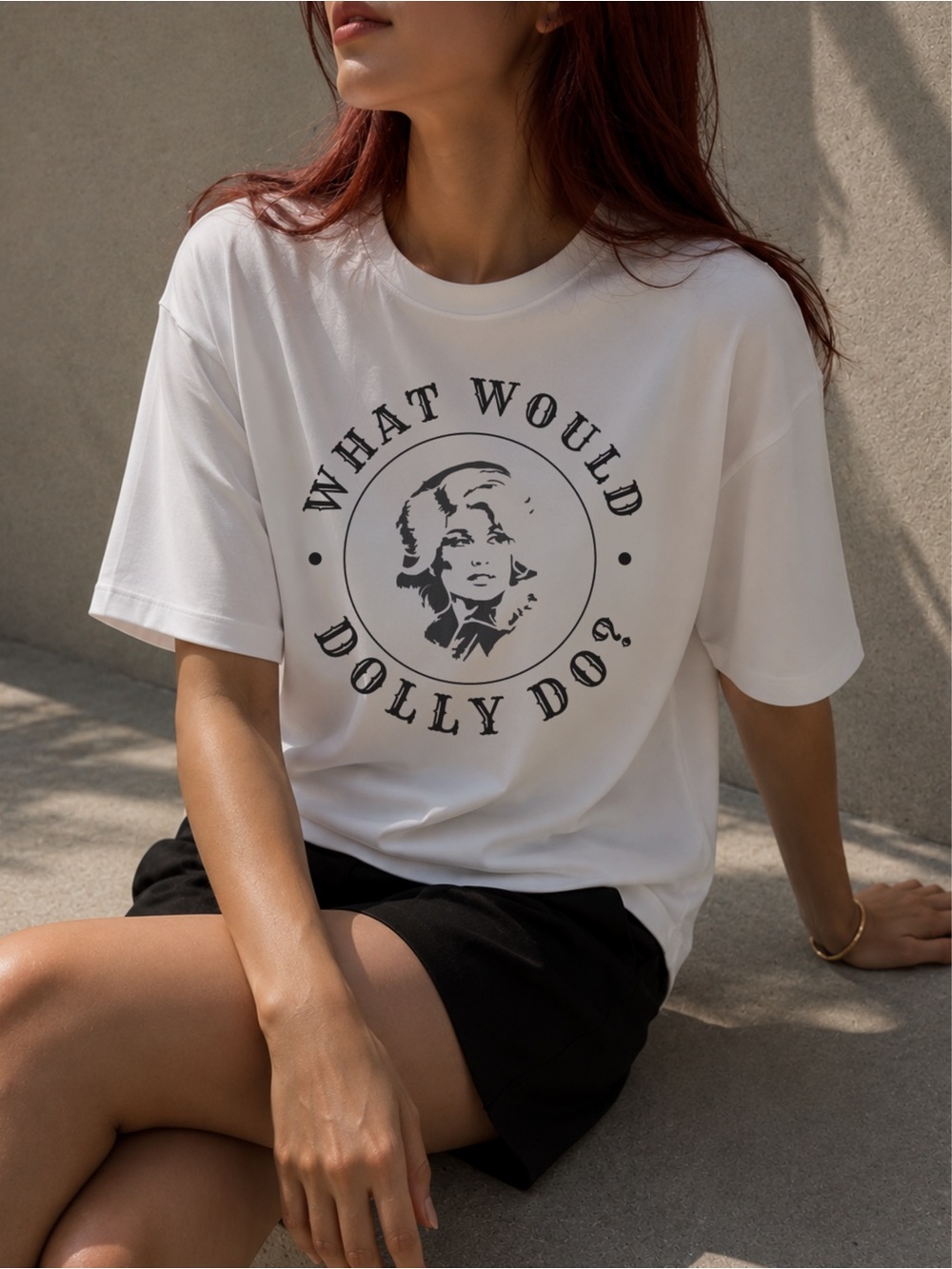 What Would Dolly Do Tee Vintage Western Graphic Unisex T-Shirt